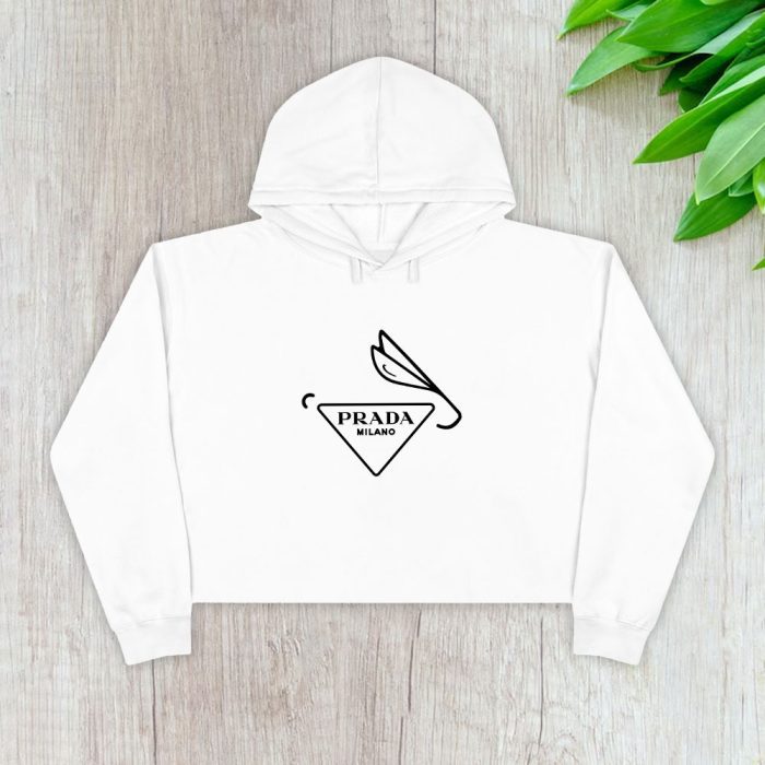 Prada Logo Luxury Crop Pullover Hoodie For Lady CPH1789