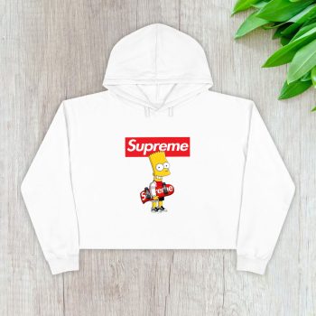 Supreme Skater Simpsons Crop Pullover Hoodie For Lady CPH1878