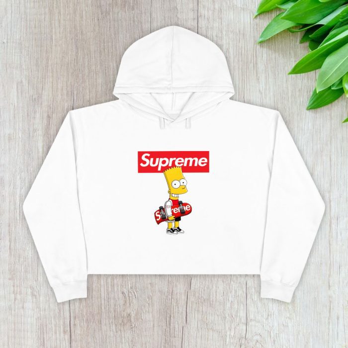 Supreme Skater Simpsons Crop Pullover Hoodie For Lady CPH1878