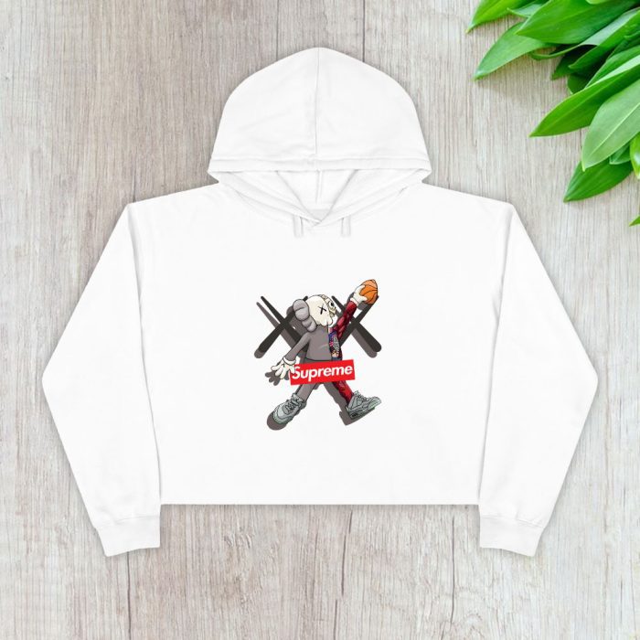 Supreme X Kaws Bearbrick Crop Pullover Hoodie For Lady CPH1873