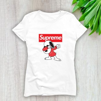 Supreme X Louis Vuitton Snoppy Lady T-Shirt Luxury Tee For Women LDS1872