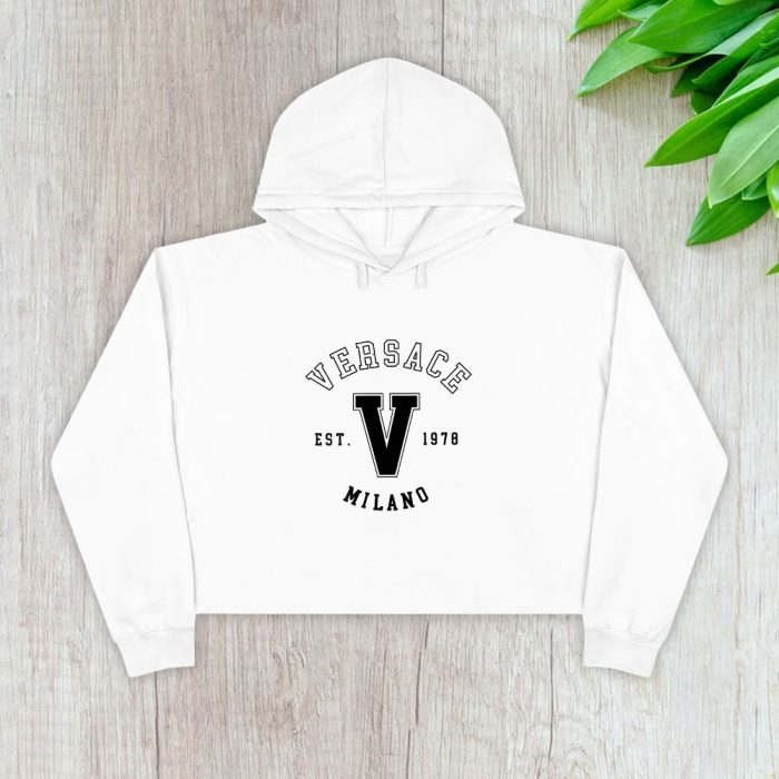 Versace Est 1978 Milano Crop Pullover Hoodie For Lady CPH1939