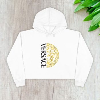 Versace Medusa Gold Luxury Crop Pullover Hoodie For Lady CPH1937