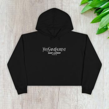 Yves Saint Laurent Logo Luxury Crop Pullover Hoodie For Lady CPH1952