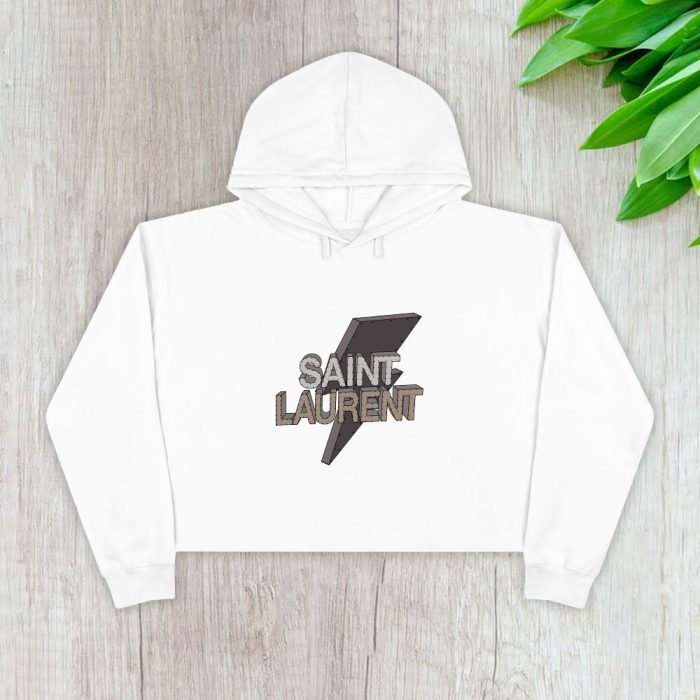 Yves Saint Laurent Logo Luxury Crop Pullover Hoodie For Lady CPH1962