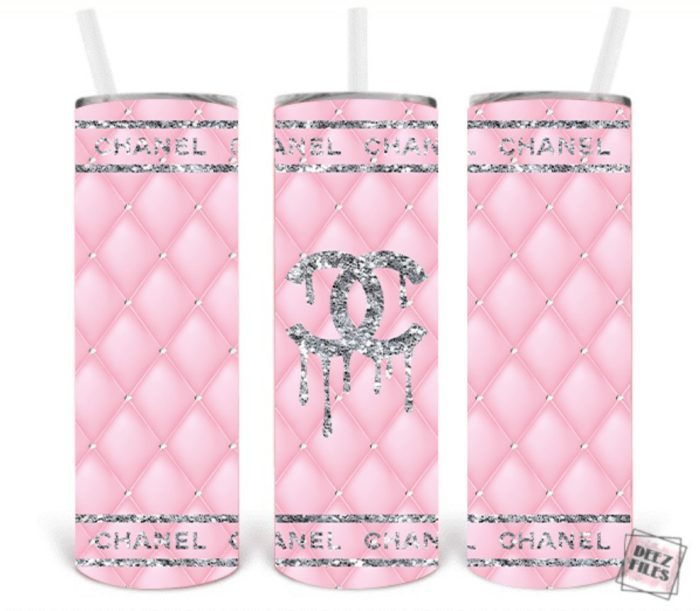 Chanel Pink Yeti Inspired Luxury Skinny Tumbler 20oz  SKT1533