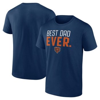 Chicago Bears Best Dad Ever Team T-Shirt - Navy