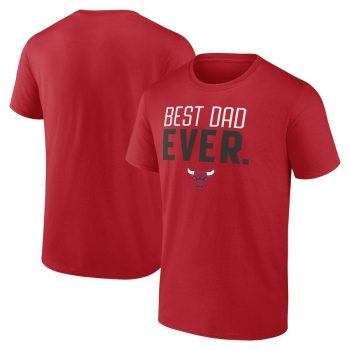 Chicago Bulls Best Dad Ever Logo T-Shirt - Red