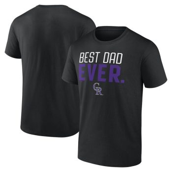 Colorado Rockies Best Dad Ever T-Shirt - Black