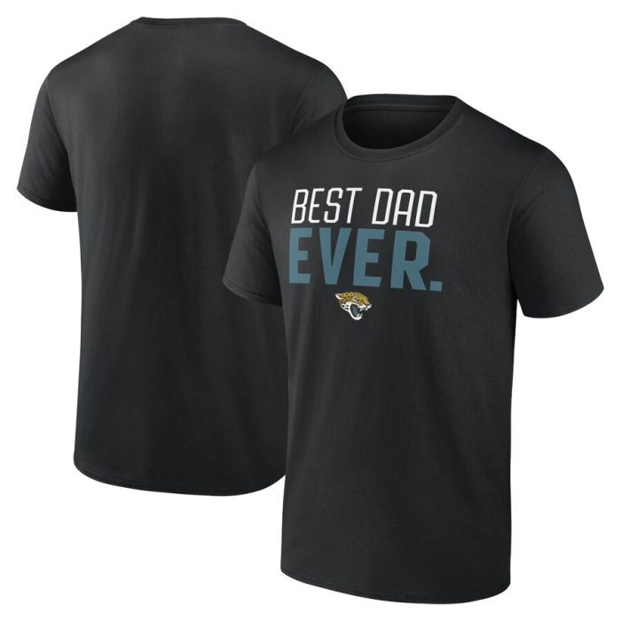 Jacksonville Jaguars Best Dad Ever Team T-Shirt - Black