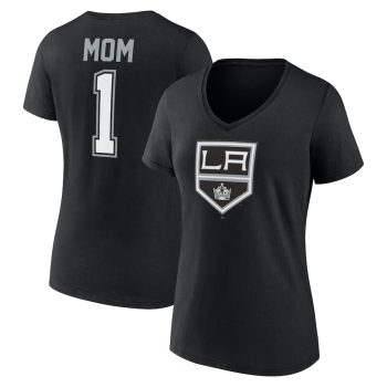 Los Angeles Kings Women's Mother's Day #1 Mom V-Neck T-Shirt - Black