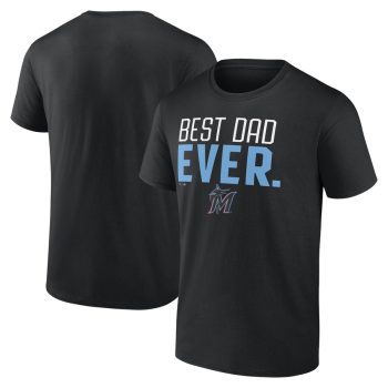 Miami Marlins Best Dad Ever T-Shirt - Black