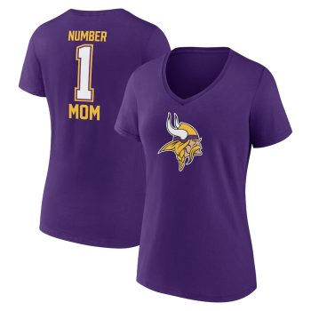 Minnesota Vikings Women's Mother's Day V-Neck T-Shirt - Purple