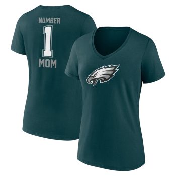 Philadelphia Eagles Women's Mother's Day V-Neck T-Shirt - Midnight Green