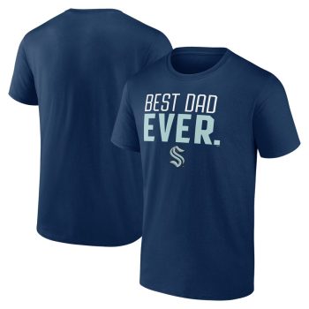 Seattle Kraken Best Dad Ever T-Shirt - Deep Sea Blue