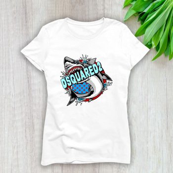 Cartoon Shark Dsquared2 Brand Lady Shirt Women Tee TLT5361