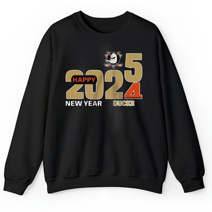 Anaheim Ducks Happy New Year NHL Gift For Fan Hello 2025 Unisex Sweatshirt TAS22250