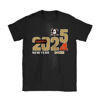 Anaheim Ducks Happy New Year NHL Gift For Fan Hello 2025 Unisex T-Shirt Cotton Tee TAT22250