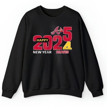 Atlanta Braves Happy New Year MLB Gift For Fan Hello 2025 Unisex Sweatshirt TAS22299