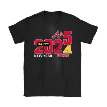 Atlanta Braves Happy New Year MLB Gift For Fan Hello 2025 Unisex T-Shirt Cotton Tee TAT22299