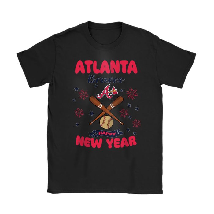Atlanta Braves Happy New Year MLB Gift For Fan Unisex T-Shirt Cotton Tee TAT22302