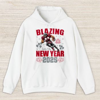 Atlanta Falcons Blazing New Year NFL Gift For Fan Hello 2025 Unisex Hoodie TAH22293
