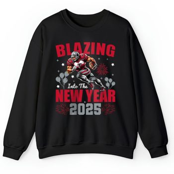 Atlanta Falcons Blazing New Year NFL Gift For Fan Hello 2025 Unisex Sweatshirt TAS22293