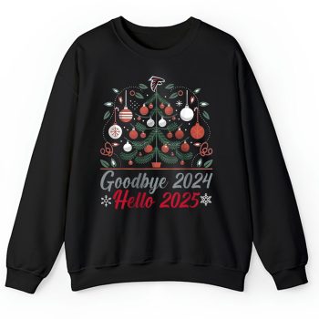 Atlanta Falcons Happy New Year NFL Gift For Fan Goodbye 2024 Hello 2025 Unisex Sweatshirt TAS22282