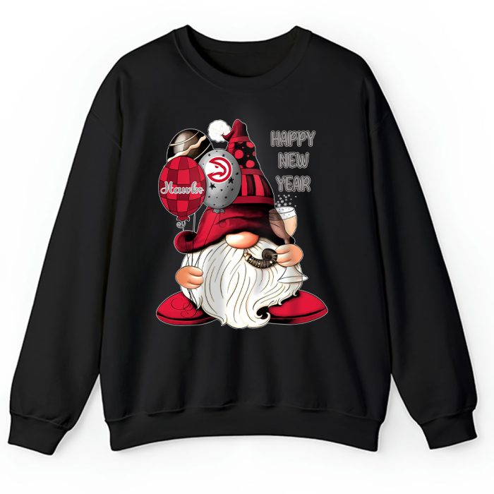 Atlanta Hawks Happy New Year NBA Gift For Fan Cute Gnomes Unisex Sweatshirt TAS22297