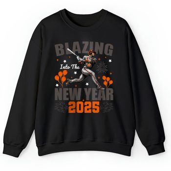 Baltimore Orioles Blazing Into The New Year MLB Gift For Fan Hello 2025 Unisex Sweatshirt TAS22324