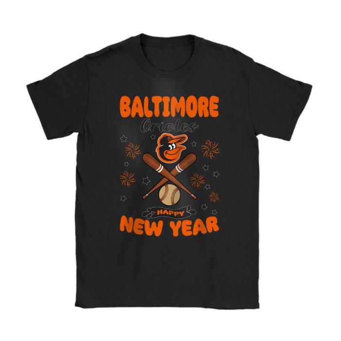 Baltimore Orioles Happy New Year MLB Gift For Fan Unisex T-Shirt Cotton Tee TAT22322