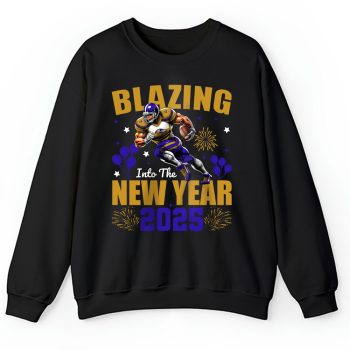 Baltimore Ravens Blazing New Year NFL Gift For Fan Hello 2025 Unisex Sweatshirt TAS22318
