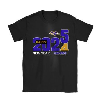 Baltimore Ravens Blazing New Year NFL Gift For Fan Hello 2025 Unisex T-Shirt Cotton Tee TAT22306