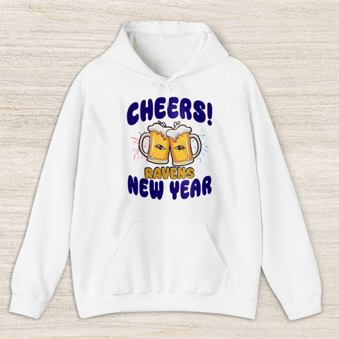 Baltimore Ravens Happy New Year NFL Gift For Fan Cheers 2025 Unisex Hoodie TAH22305