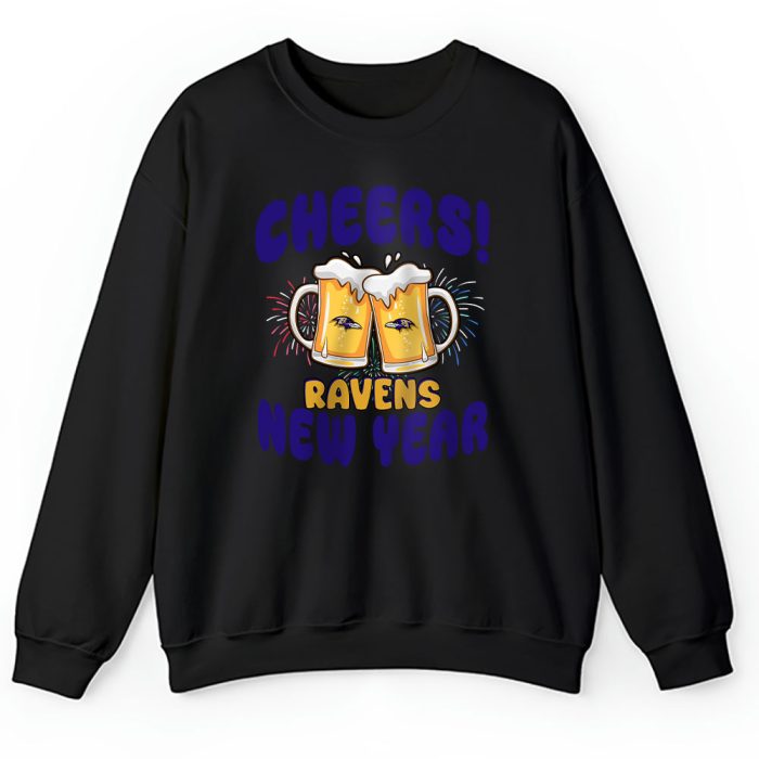 Baltimore Ravens Happy New Year NFL Gift For Fan Cheers 2025 Unisex Sweatshirt TAS22305