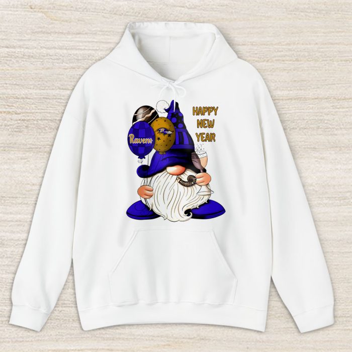 Baltimore Ravens Happy New Year NFL Gift For Fan Cute Gnomes Unisex Hoodie TAH22317