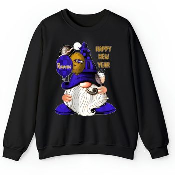 Baltimore Ravens Happy New Year NFL Gift For Fan Cute Gnomes Unisex Sweatshirt TAS22317