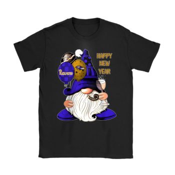 Baltimore Ravens Happy New Year NFL Gift For Fan Cute Gnomes Unisex T-Shirt Cotton Tee TAT22317