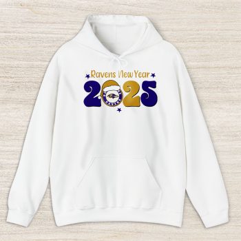 Baltimore Ravens Happy New Year NFL Gift For Fan Hello 2025 Unisex Hoodie TAH22311