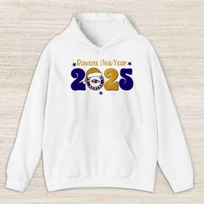 Baltimore Ravens Happy New Year NFL Gift For Fan Hello 2025 Unisex Hoodie TAH22311
