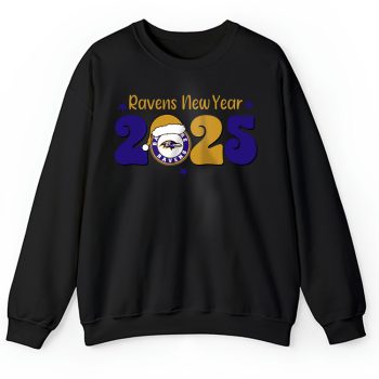 Baltimore Ravens Happy New Year NFL Gift For Fan Hello 2025 Unisex Sweatshirt TAS22311