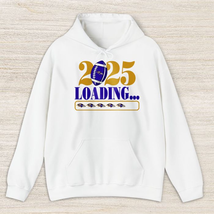 Baltimore Ravens Happy New Year NFL Loading 2025 Gift For Fan Unisex Hoodie TAH22314