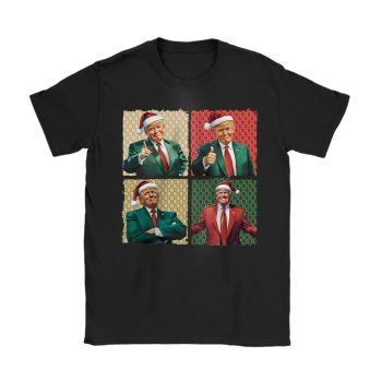 Boho Christmas Trump Happy Holidays Merry Vibes Fendi Unisex T-Shirt Cotton Tee TAT21969