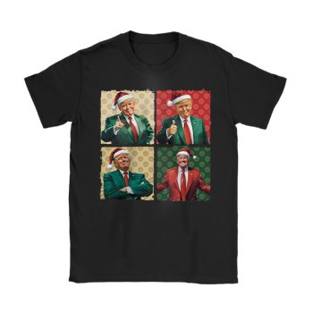 Boho Christmas Trump Happy Holidays Merry Vibes Versace Unisex T-Shirt Cotton Tee TAT21974