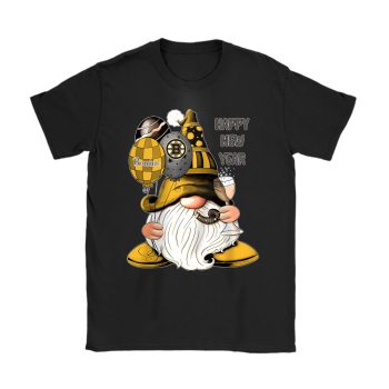 Boston Bruins Happy New Year NHL Gift For Fan Cute Gnomes Unisex T-Shirt Cotton Tee TAT22333