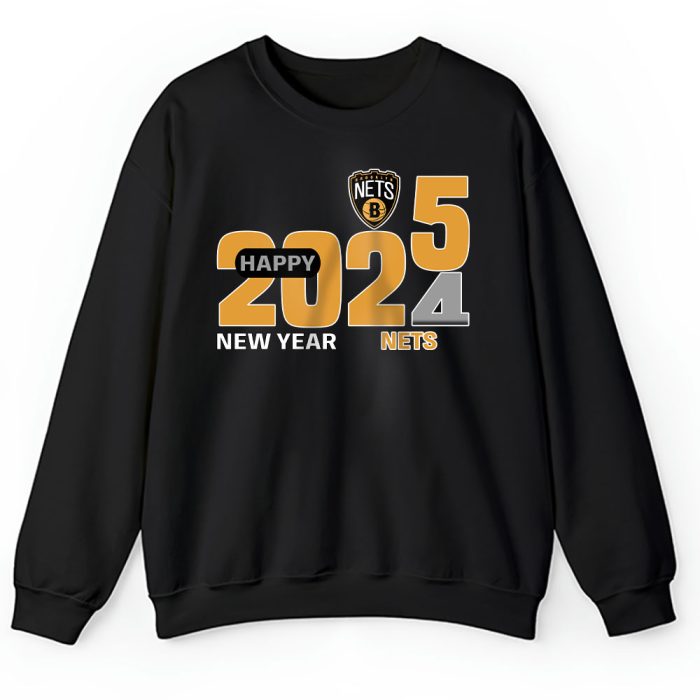 Brooklyn Nets Happy New Year NBA Gift For Fan Hello 2025 Unisex Sweatshirt TAS22335