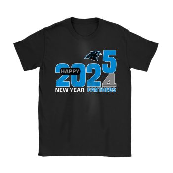 Carolina Panthers Blazing New Year NFL Gift For Fan Hello 2025 Unisex T-Shirt Cotton Tee TAT22387