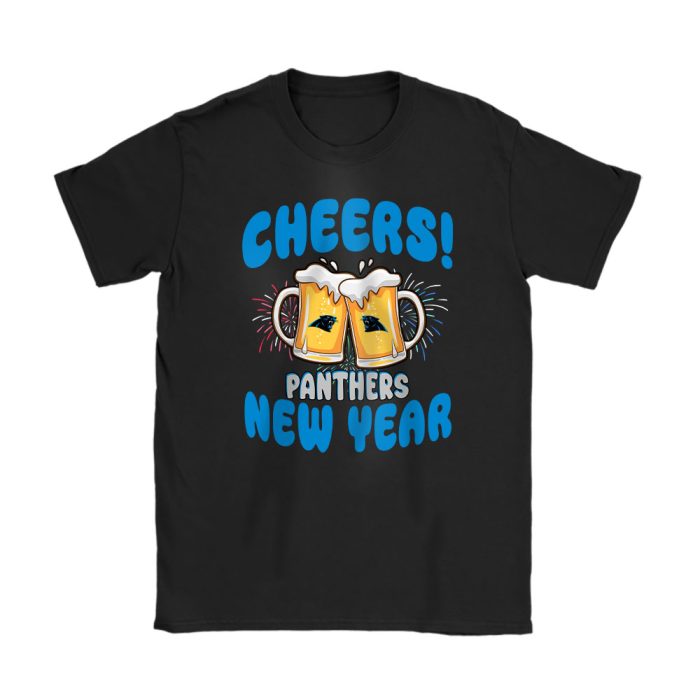 Carolina Panthers Happy New Year NFL Gift For Fan Cheers 2025 Unisex T-Shirt Cotton Tee TAT22386
