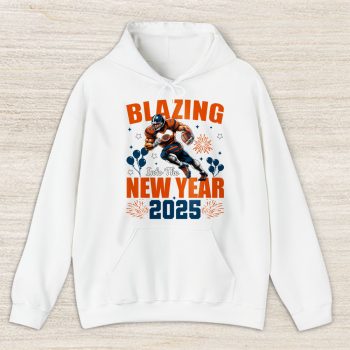Chicago Bears Blazing New Year NFL Gift For Fan Hello 2025 Unisex Hoodie TAH22450