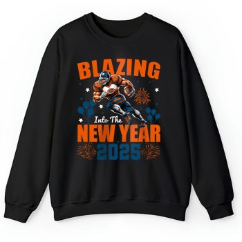 Chicago Bears Blazing New Year NFL Gift For Fan Hello 2025 Unisex Sweatshirt TAS22450